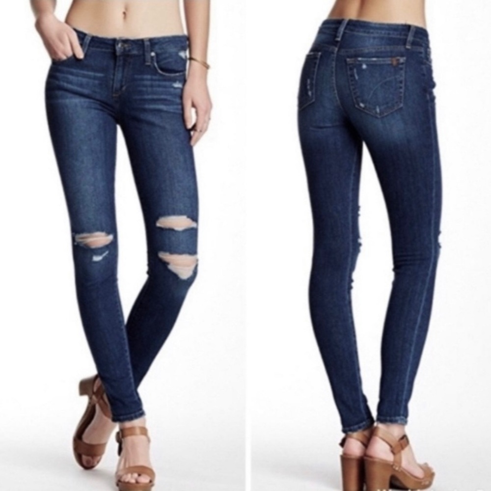 Joe’s Jeans 31 (10) Vidika Skinny Jeans Women’s Distressed Mid Rise Stretch
